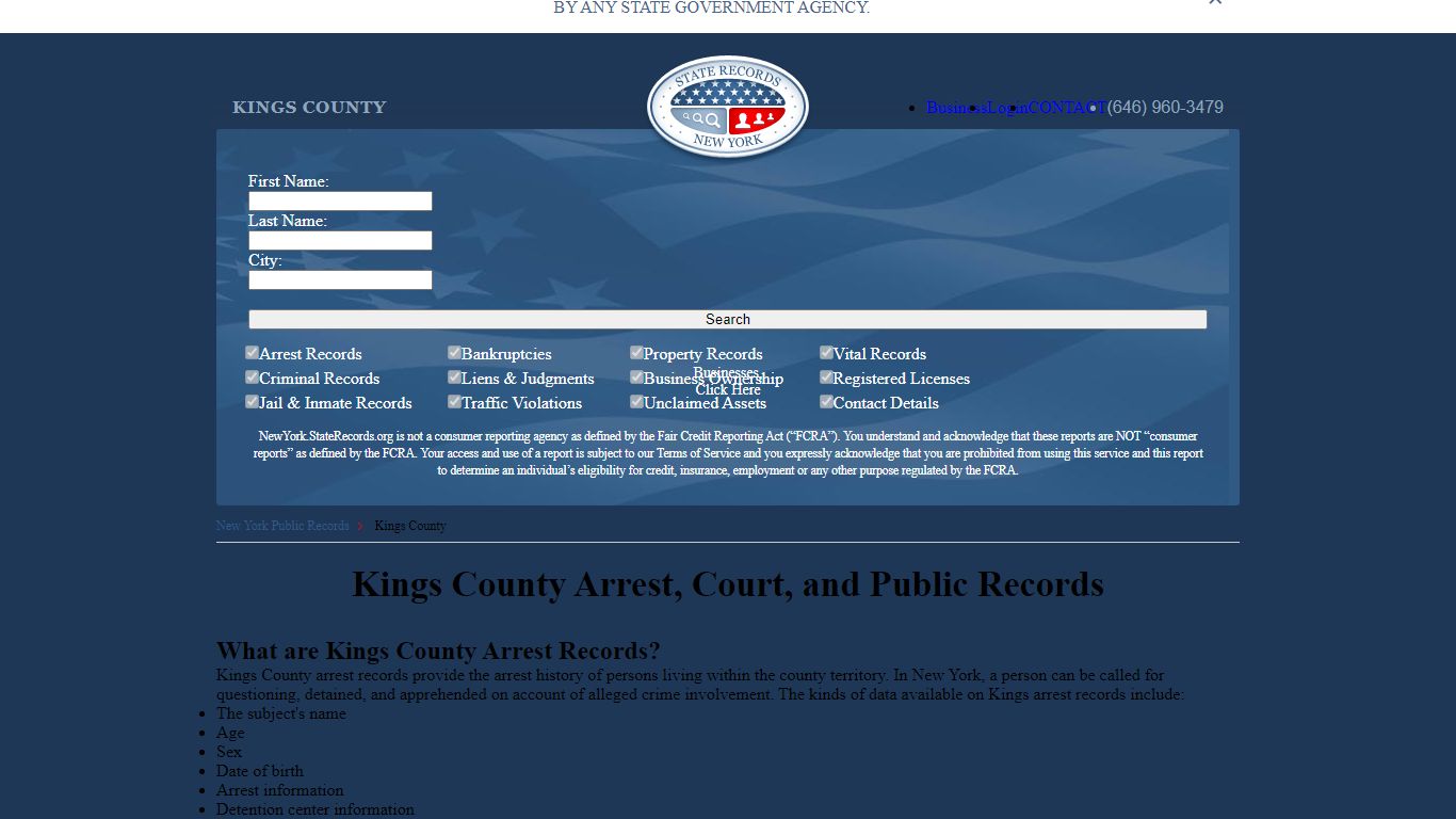 Kings County Arrest, Court, and Public Records