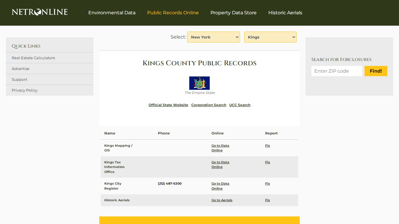 Kings County Public Records - NETROnline.com